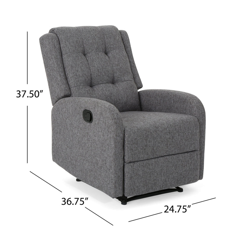 Manual Wide Standard Recliner - Charcoal