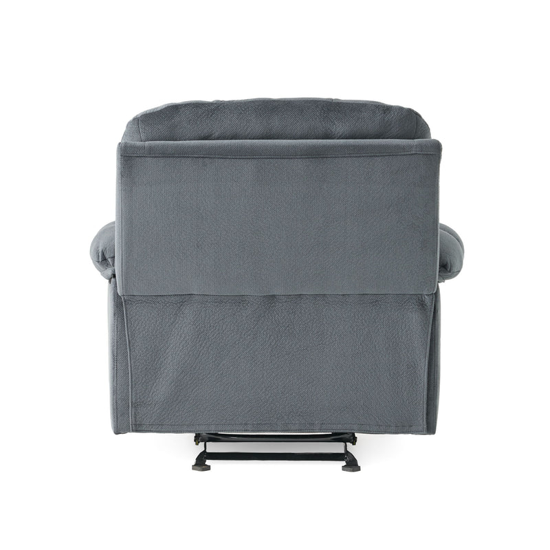 Luxurious Manual Recliner Chair With Skin-Friendly Fabric And Dual Cup Holders