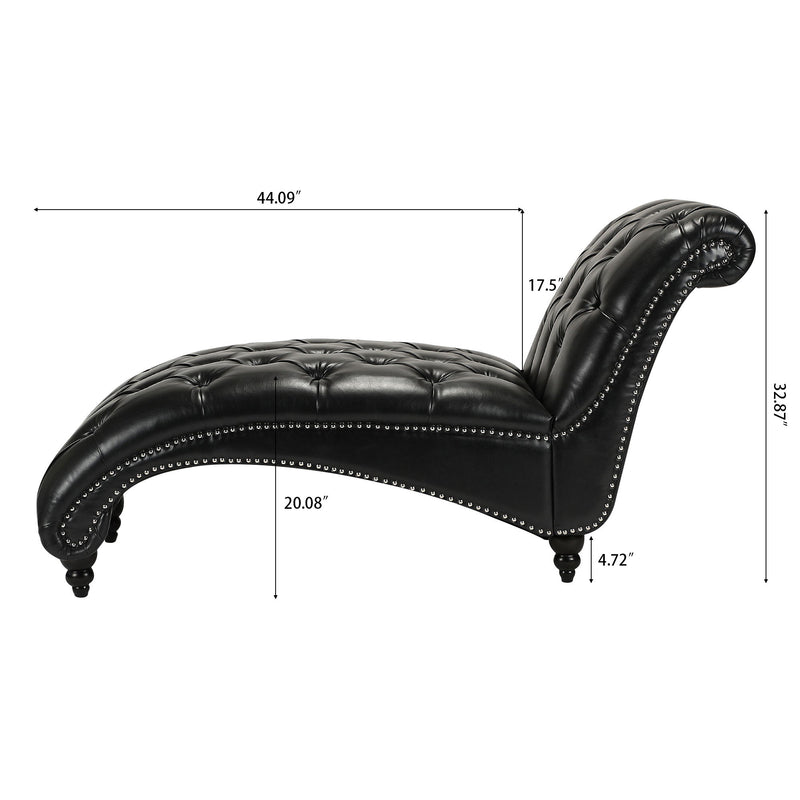 Tufted Armless Chaise Lounge