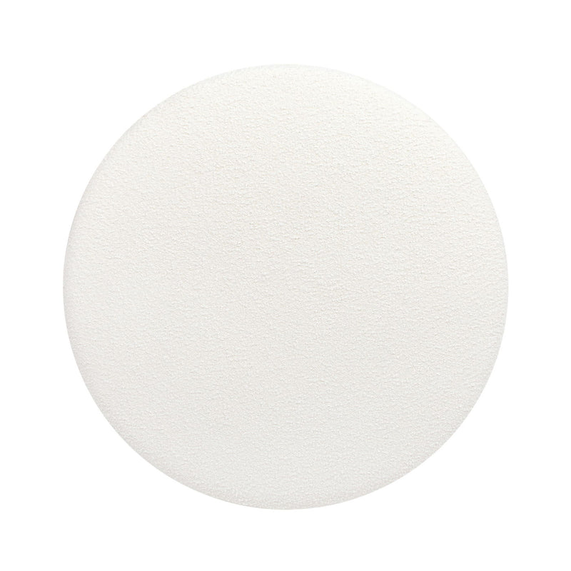 Bali - Round Upholstered Cocktail Ottoman - Natural / Ivory White