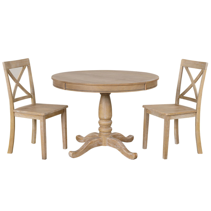 Modern Dining Table Set For 4, Round Table And 4 Kitchen Room Chairs, 5 Piece Kitchen Table Set For Dining Room, Dinette, Breakfast Nook