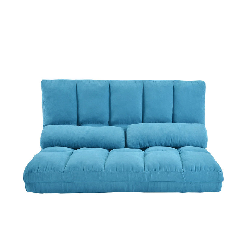 Double Chaise Lounge Sofa Floor Couch And Sofa With Two Pillows