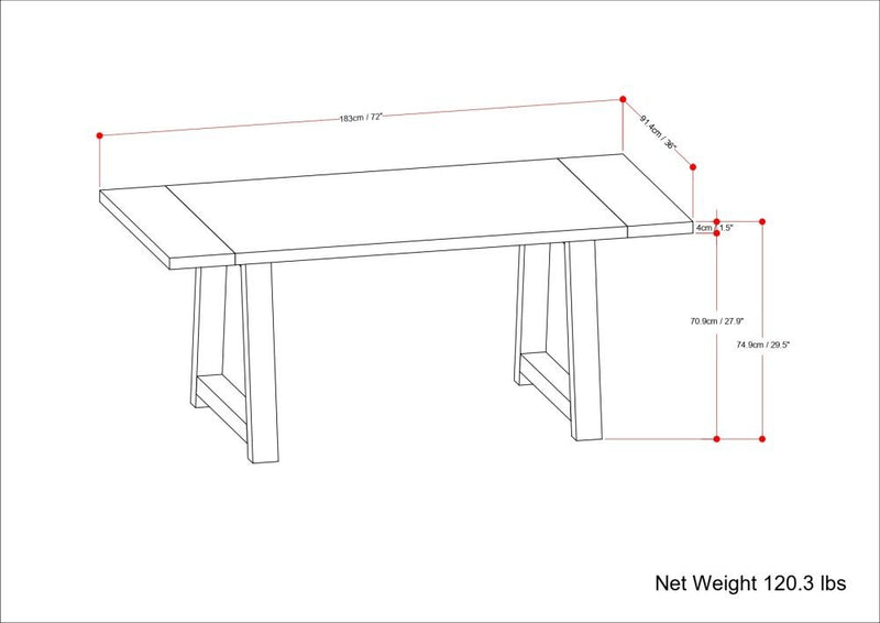 Whitley - Dining Table In Burnt Wax - Brown