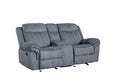 Zubaida - Two Tone Velvet Recliner Loveseat With USB Port Console