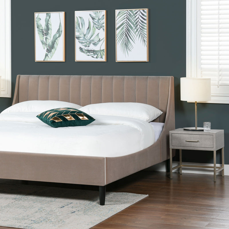 Aspen - Vertical Tufted Modern Headboard Platform Bed Set