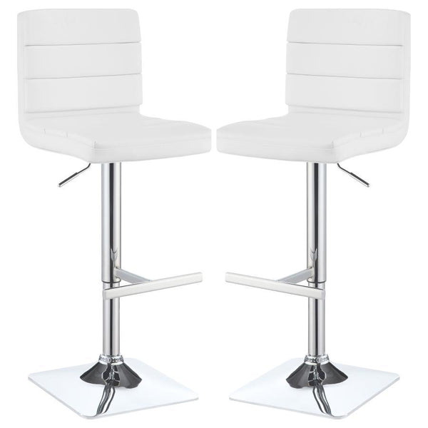 Bianca - Square Upholstered Adjustable Bar Stools (Set of 2)