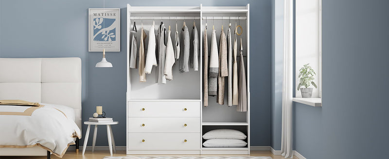 Open Wardrobe Storage For Bedroom