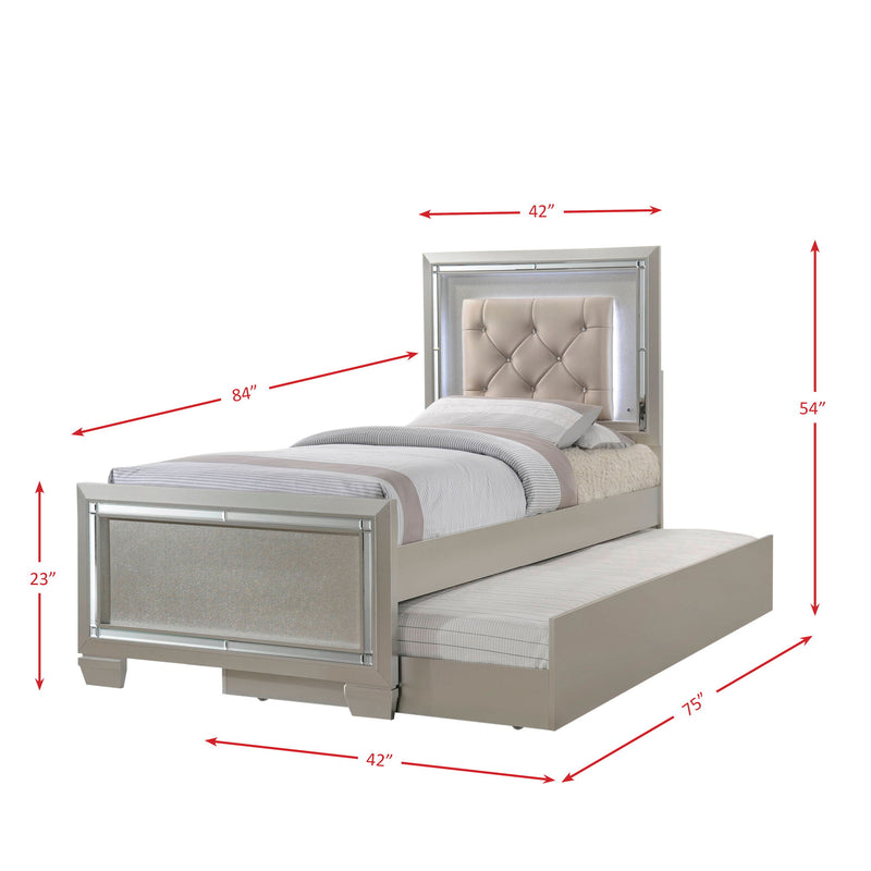 Platinum - Youth Platform Bed With Trundle