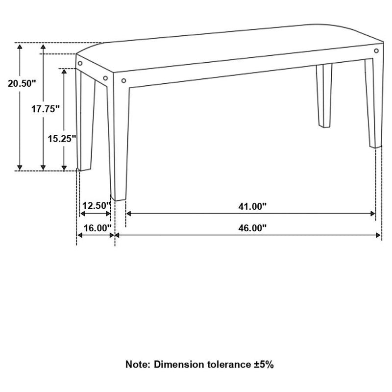 Lamont - Fabric Upholstered Accent Bench - Black And Natural - Atlantic Fine Furniture Inc