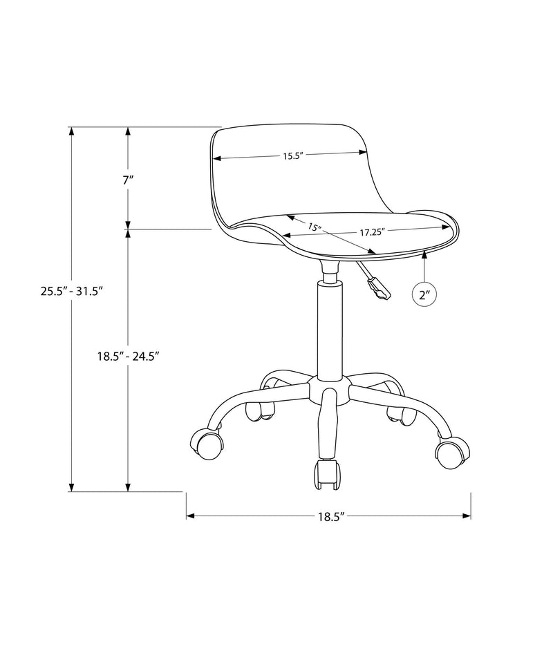 Office Chair, Adjustable Height, Swivel, Ergonomic, Modern