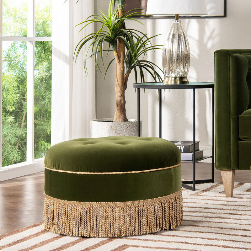 Yolanda - Round Upholstered Accent Ottoman