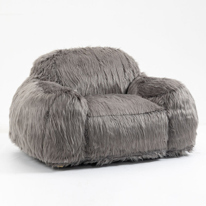 Bean Bag Chair Lazy Long Hair Sofa Bean Bag Chair Adult, Teen High Density Foam Filled Modern Focus Chair Comfortable Living Room, Bedroom Chair