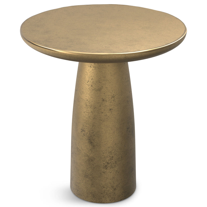 Dominique - Cast Aluminum Side Table - Brown