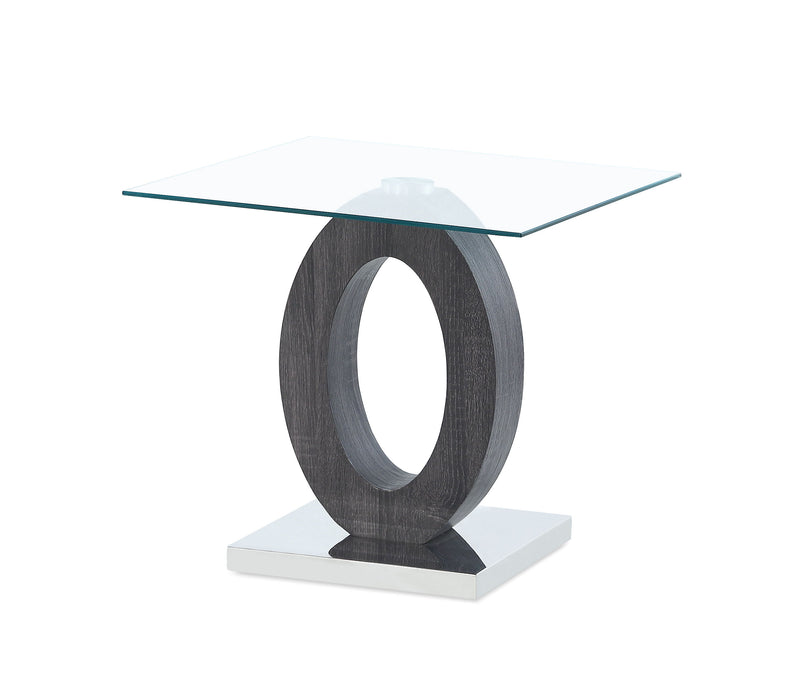 Tracker - End Table - Brown White