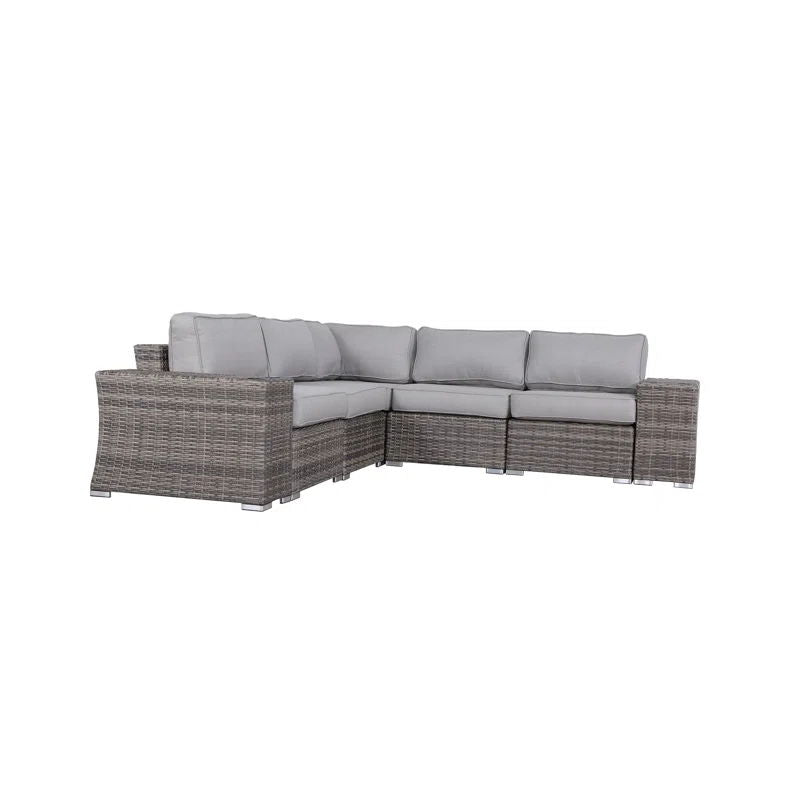 Rattan Sectional Sofa Set With Cushions