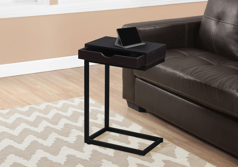 Accent Table, C - Shaped Contemporary Elegant Desig