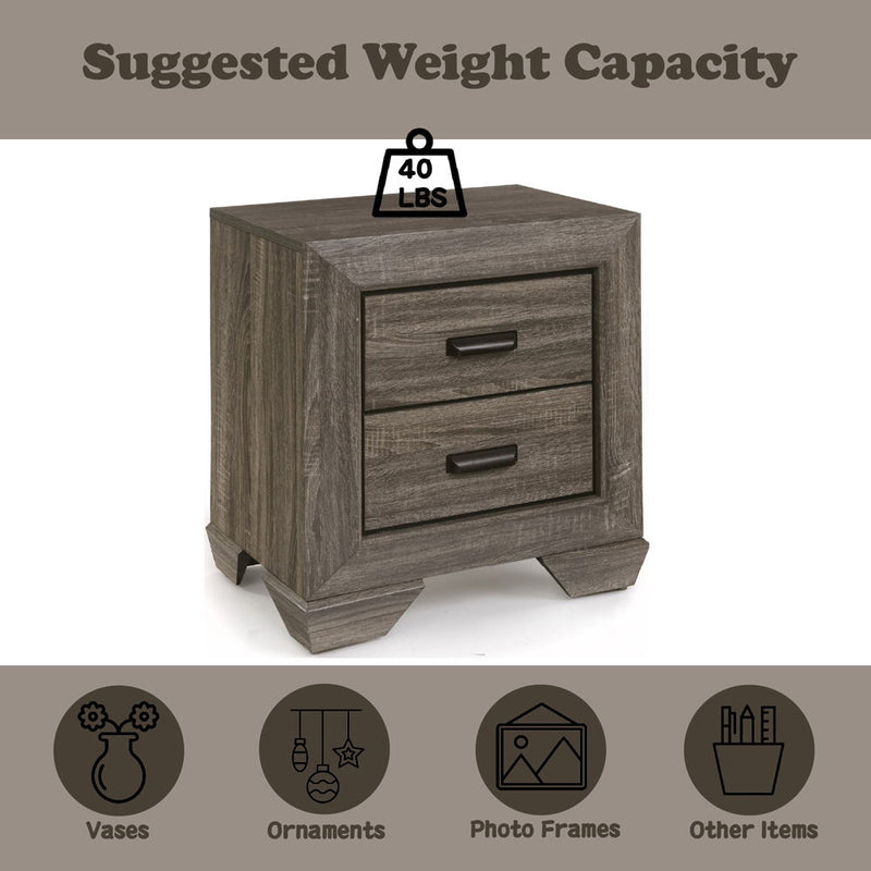 Lyndon - Nightstand - Weathered Gray Grain