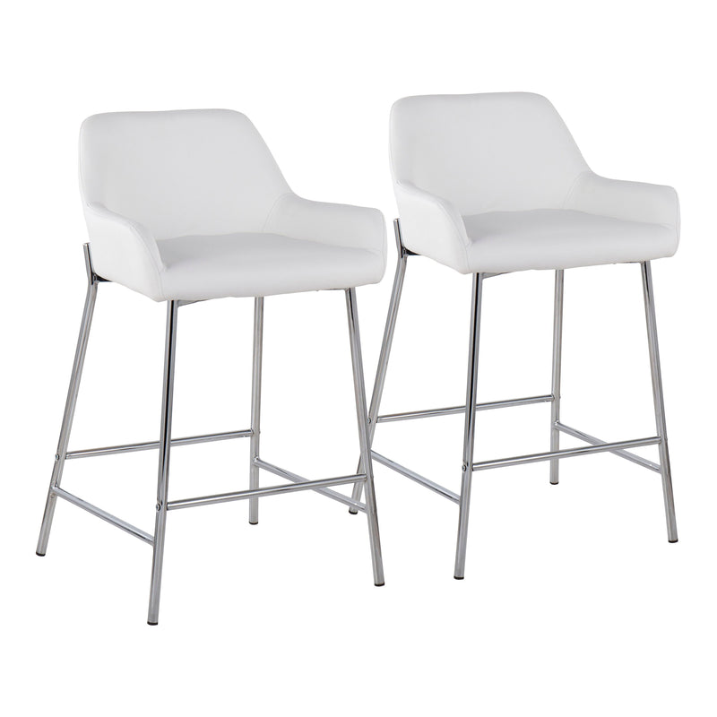 Daniella - Stylish Contemporary Fixed Height Counter Stool (Set of 2)