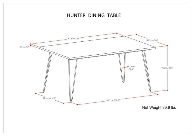 Hunter - Handcrafted Dining Table