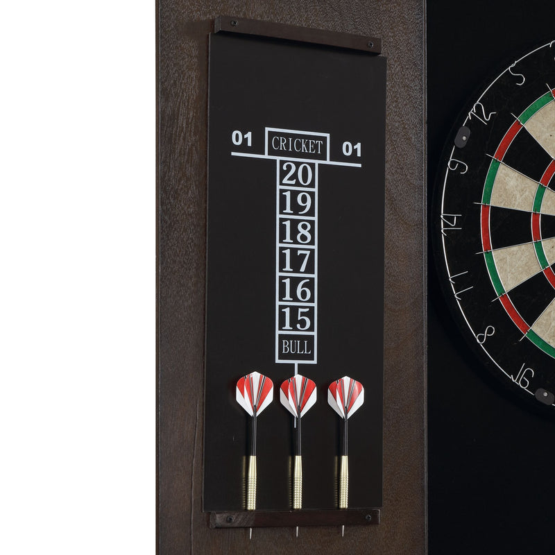 Bone - Dartboard Cabinet Ssg-120405 Cabinet With Dartboard - Dark Brown