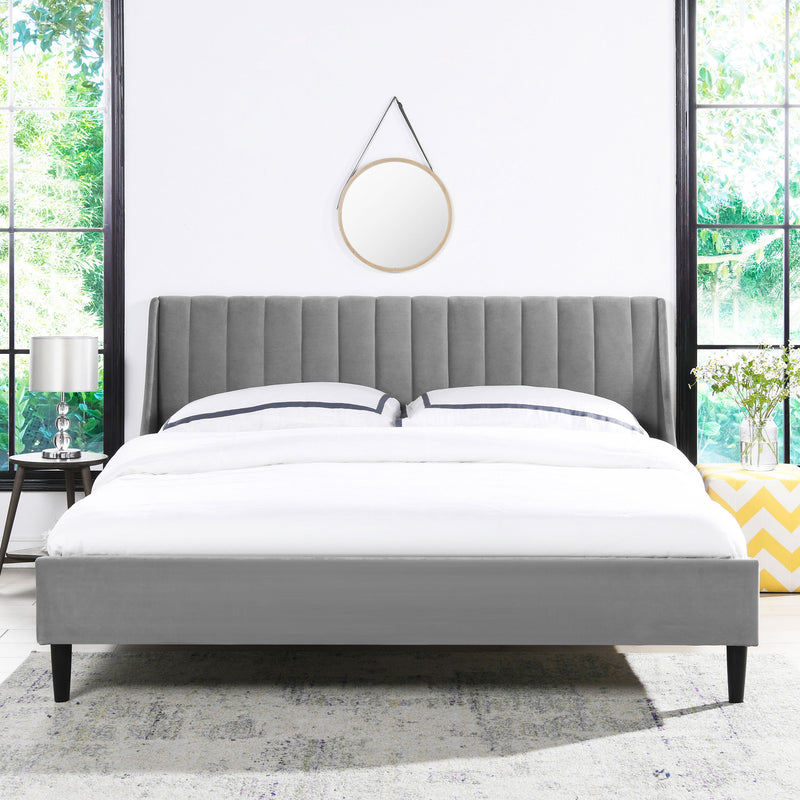 Aspen - Vertical Tufted Modern Headboard Platform Bed Set