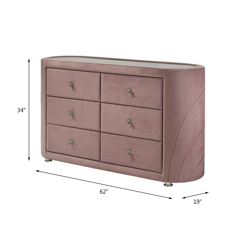 Salonia - Dresser - Pink Velvet