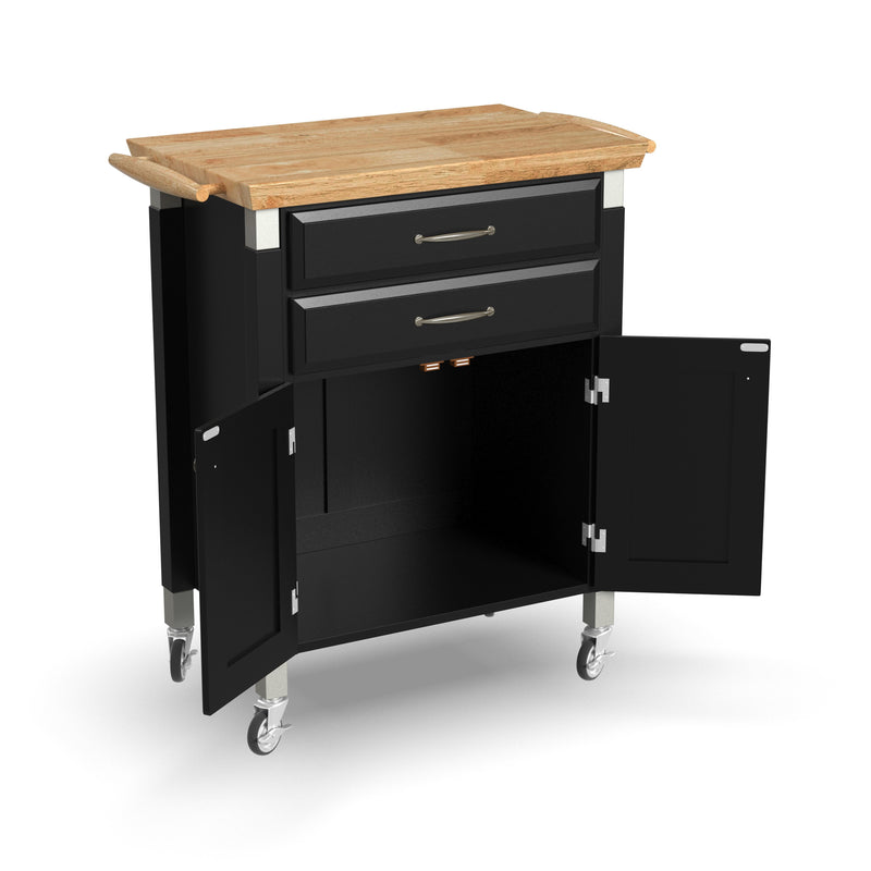 Blanche - Kitchen Cart - Black - Wood - 36"