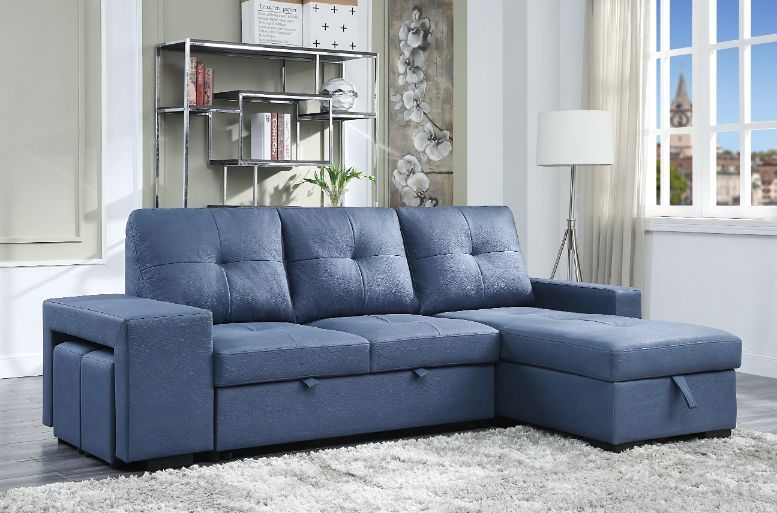 Strophios - Futon - Blue Fabric