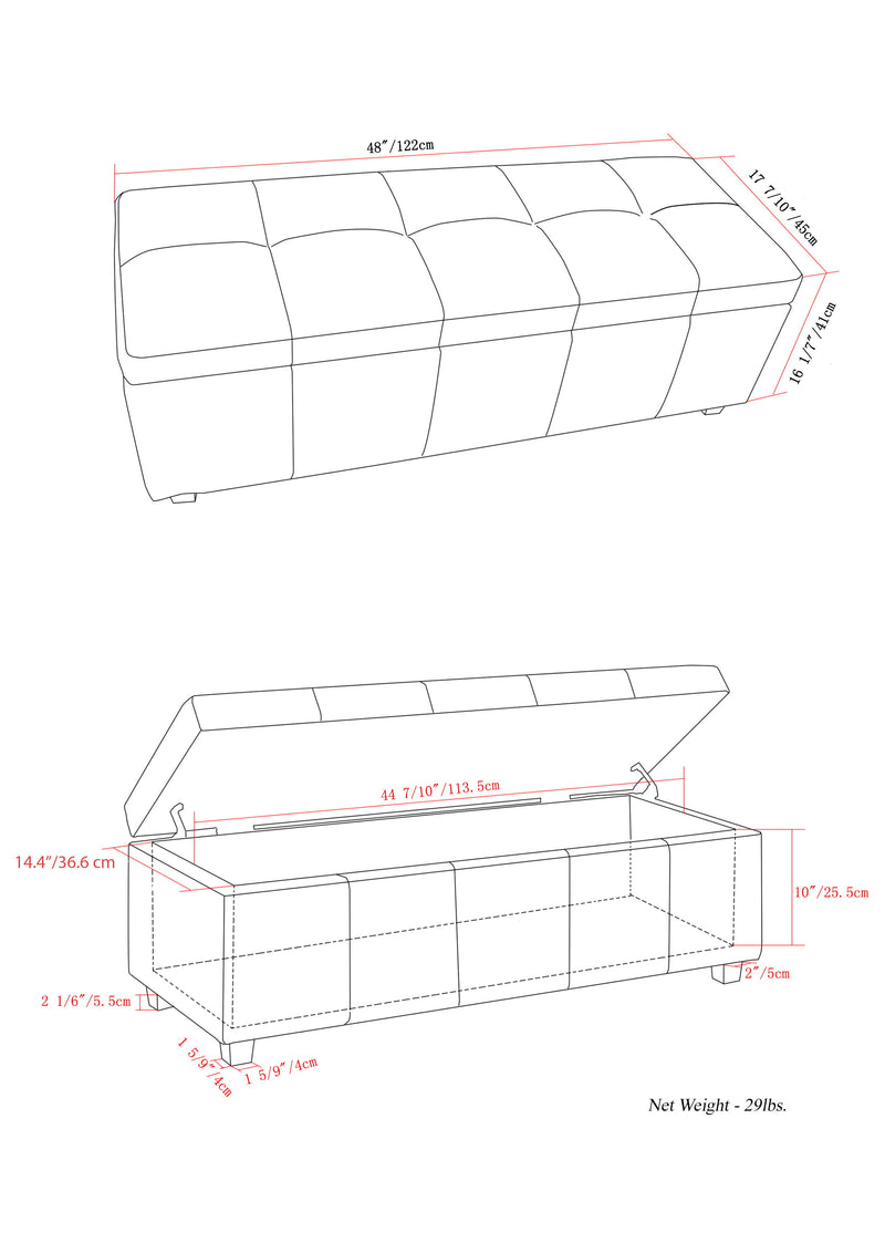 Castleford - Contemporary Storage Ottoman