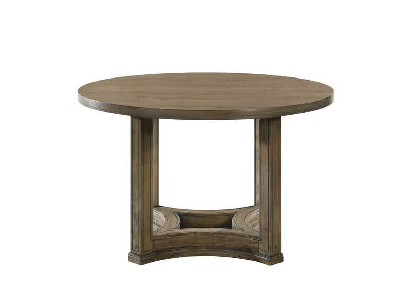 Parfield - 5 Pieces Round Dining Room Set - Light Brown / Oak