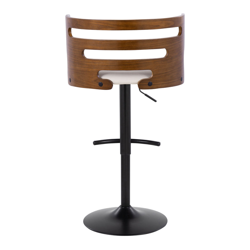 Cosi - Mid Century Modern Adjustable Barstool With Swivel With Rounded T Footrest (Set of 2)