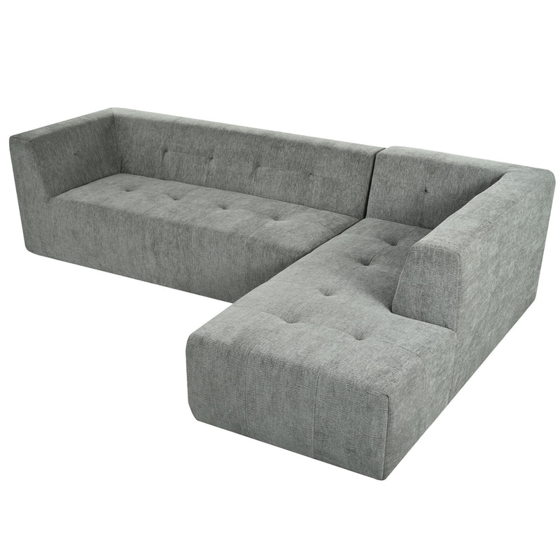 Modular Combination Living Room Sofa Set, Modern Minimalist Sofa, Living Room Upholstered Sofa Bed, Bedroom, 2 Pieces Computer Free Combination, L - Shaped