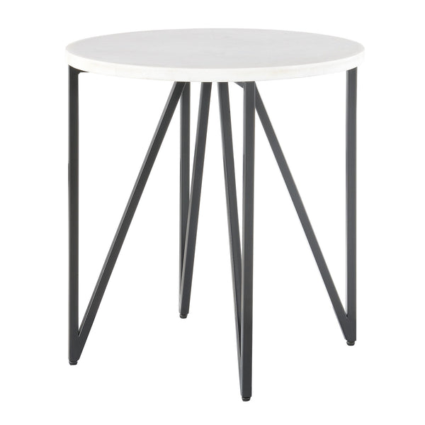 Cedric - Round End Table - Black - 22"