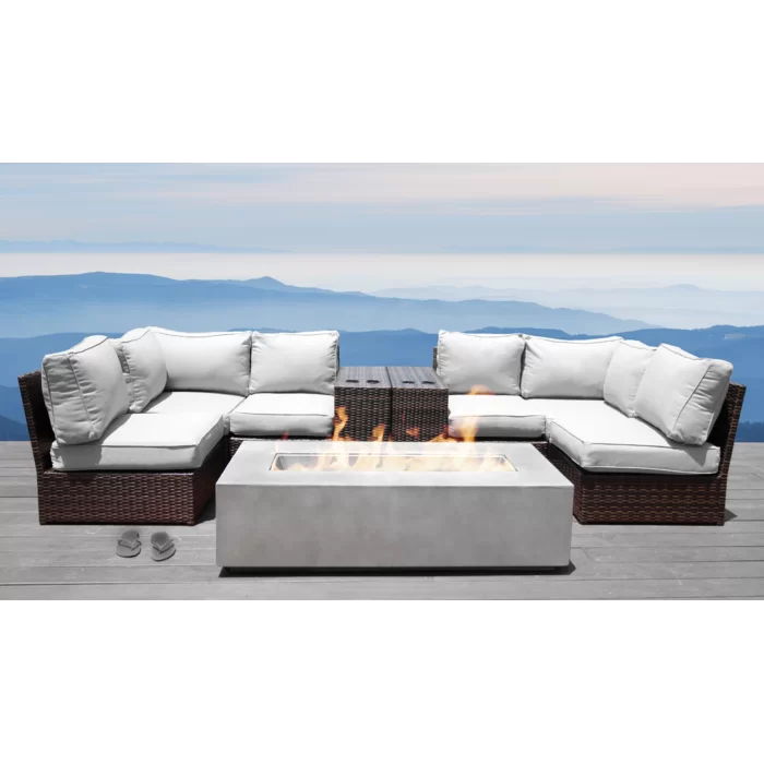 4 Person Rattan Wicker Seating Group With Cushions - Espresso