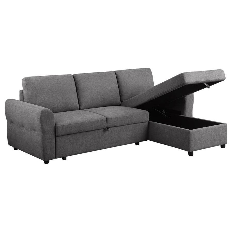 Samantha - Upholstered Storage Sleeper Sectional Sofa