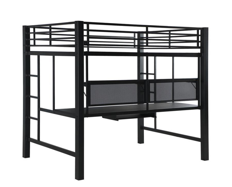 Avalon - Full Workstation Loft Bed - Black