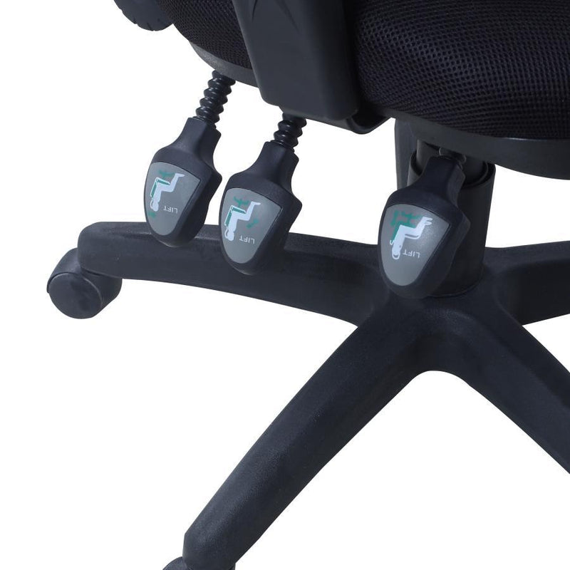 Rollo - Upholstered Adjustable Ergonomic Office Chair - Black