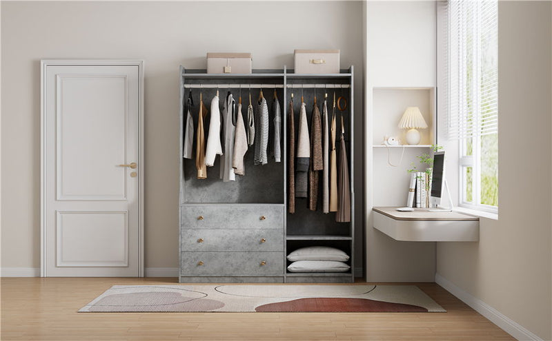 Open Wardrobe Storage For Bedroom