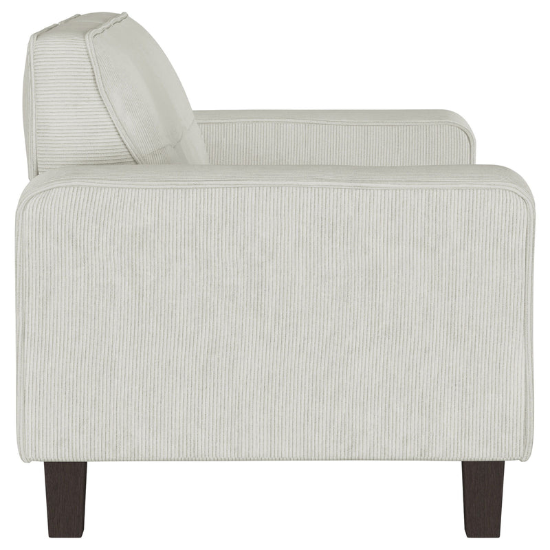 Deerhurst - Upholstered Track Arm Tufted Loveseat - Greige