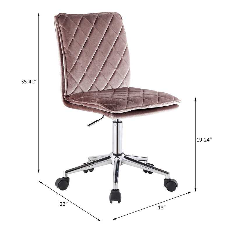 Aestris - Office Chair - Pink Velvet