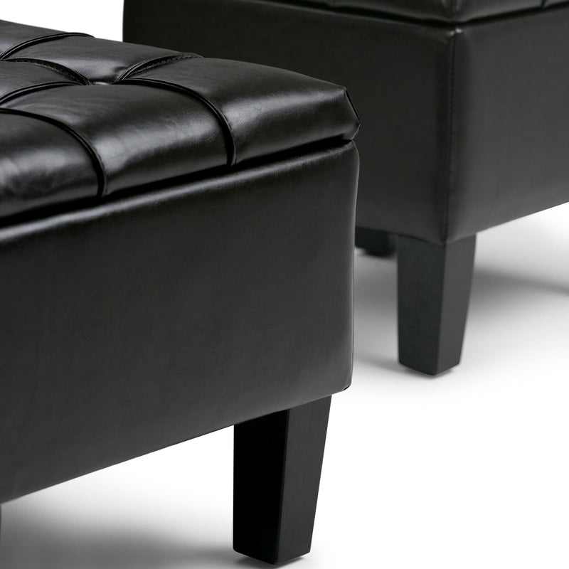 Dover - 3 Piece Storage Ottoman Contemporary Design