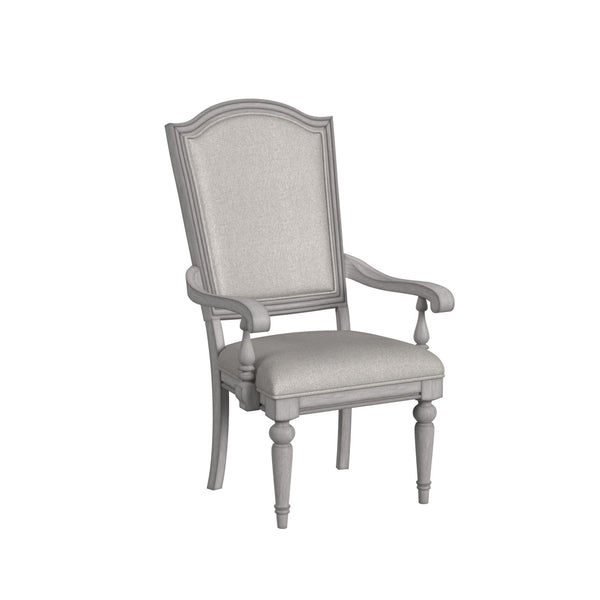 Glenmore - Dining Arm Chair With Fabric (Set of 2) - Aged Gray