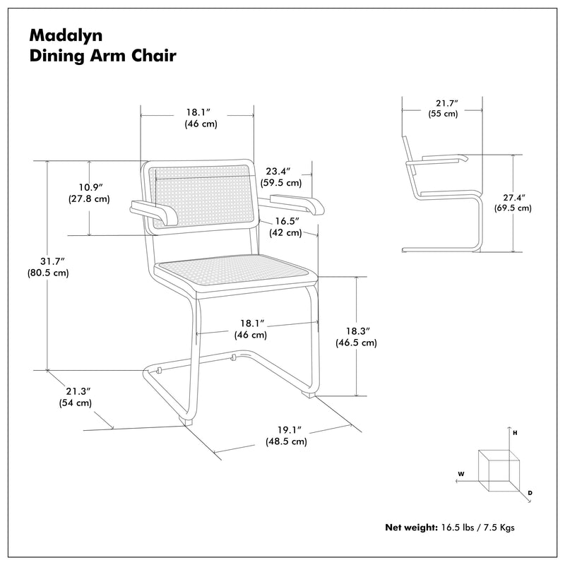 Madalyn - Dining Armchair (Set of 2) - Brown