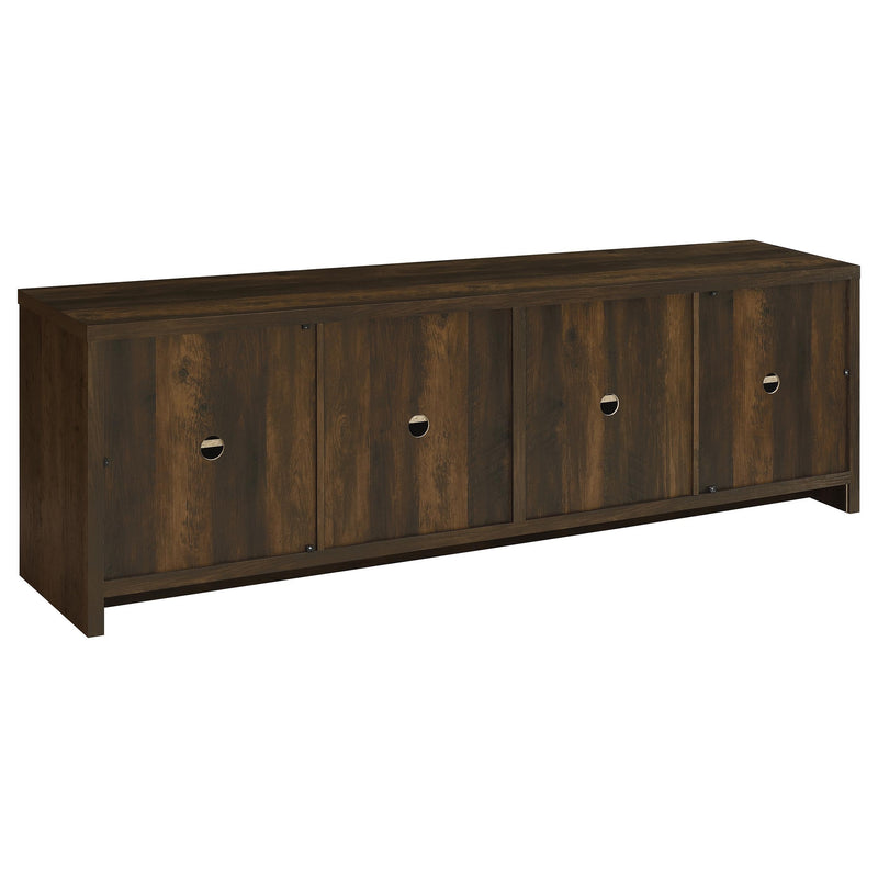 Laughlin - 4 Door Engineered Wood TV Stand - Dark Pine