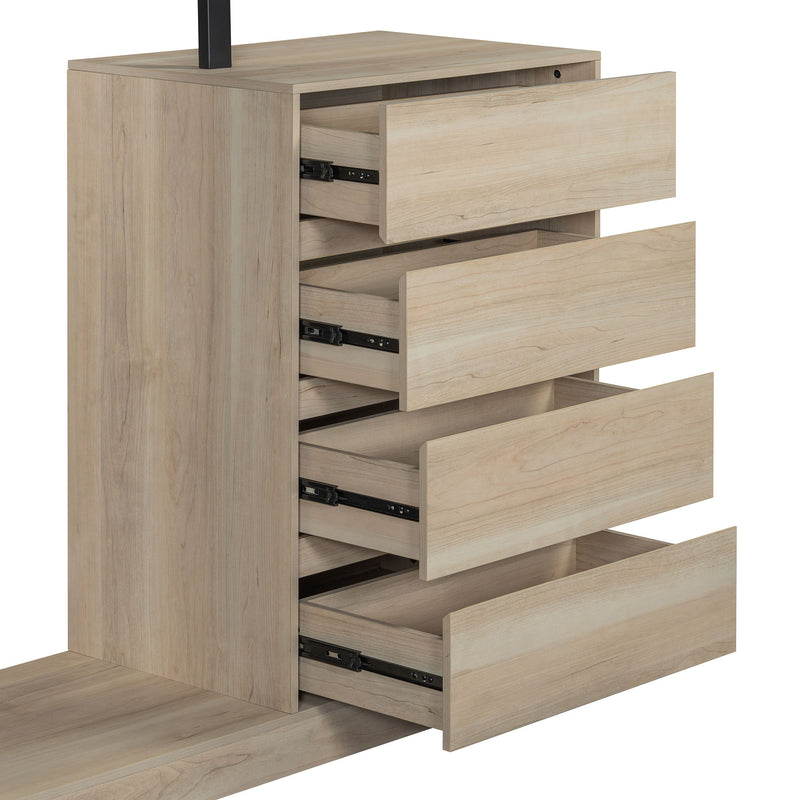 Wardrobe With 4 Drawers And 3 Shelves