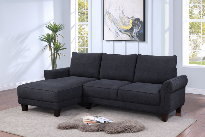 Belle - Sherpa Sectional Sofa With Left Facing Chaise