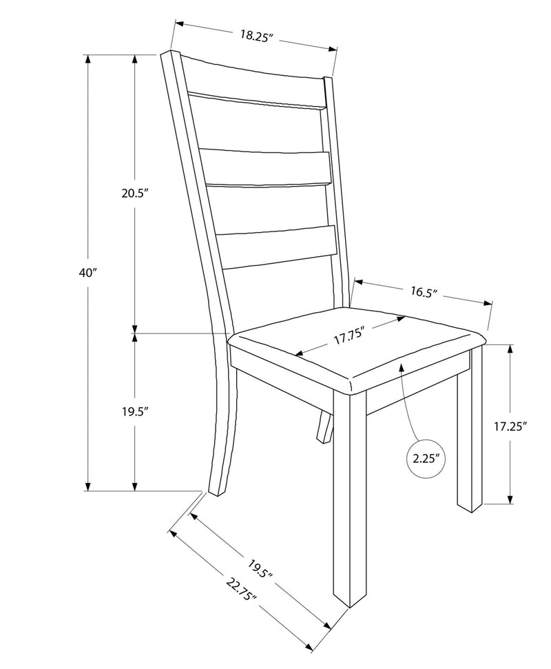 Dining Chair, Side, Upholstered For Dining Room, Transitional (Set of 2) - Beige