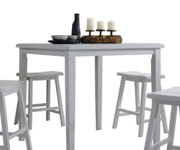 Gaucho - 5 Pieces Pack Counter Height Table Set - White