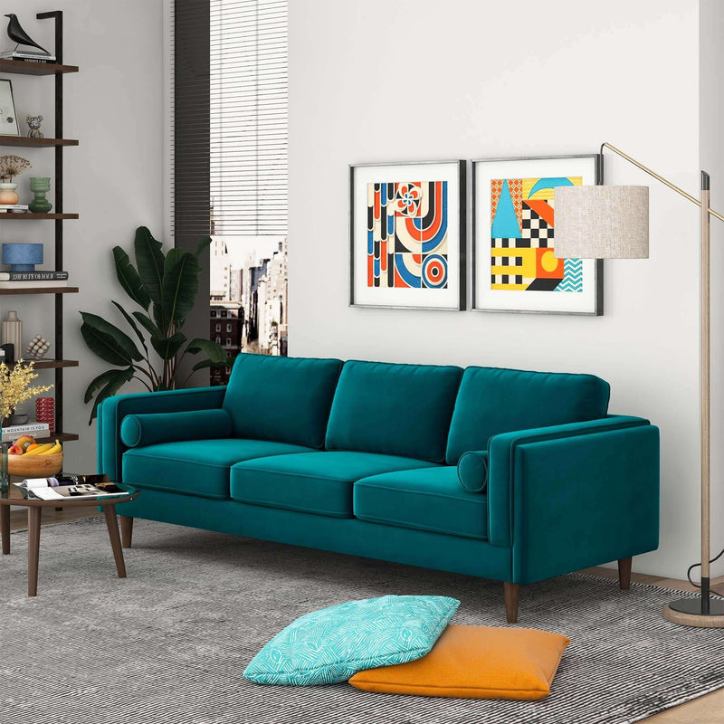 Amber - Mid-Century Modern Luxury Modern Velvet Sofa