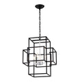 4 Light Metal Lantern Tiered Pendant Hanging Light Fixtures, Industrial Farmhouse Adjustable Height Chandeliers For Dining Room Hallway Foyer Entryway (E12 Bulbs Not Included)